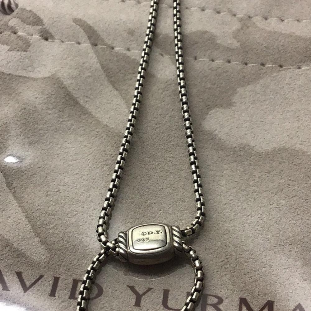 David Yurman Novella Y Neclase Blue Topaz and Pave Diamonds - Picture 16 of 16